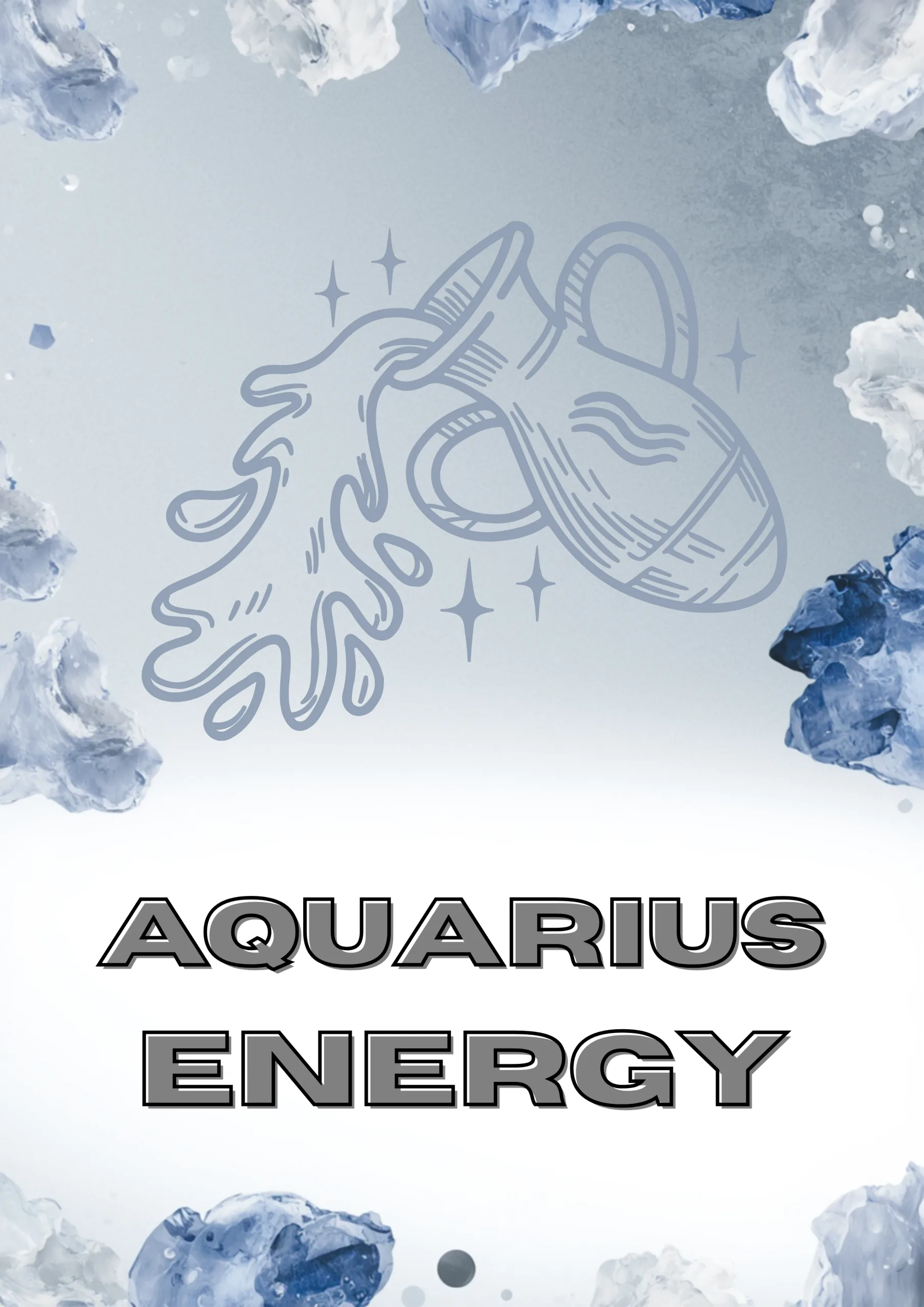 Aquarius Energy – зодиакален постер за Водолей