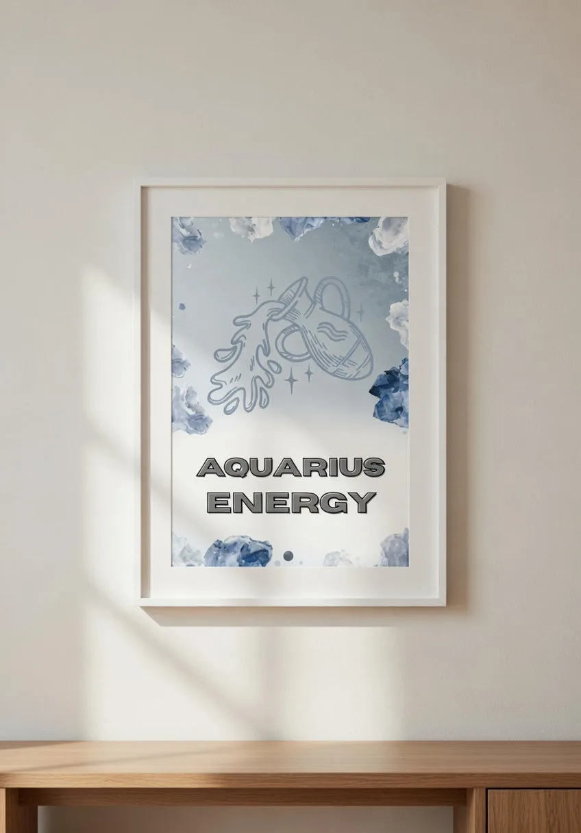 Aquarius Energy – пример за постер за Водолей в интериор