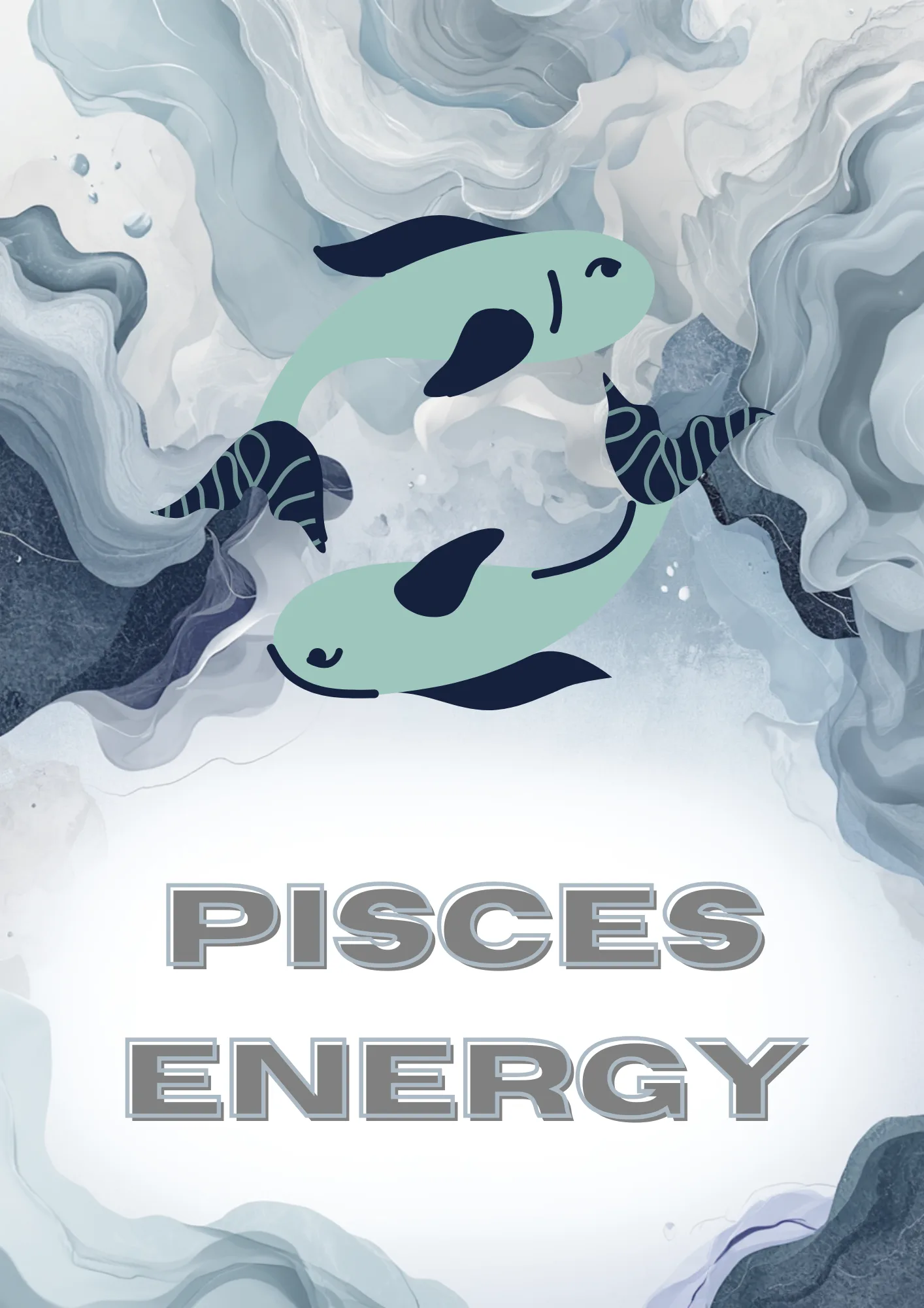 Pisces Energy – зодиакален постер за Риби