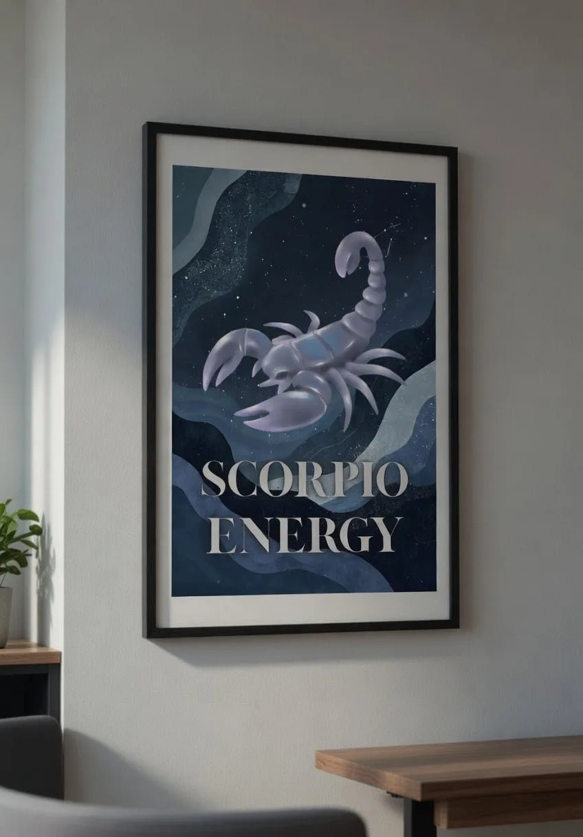 Scorpio Energy – пример за постер за Скорпион в интериор